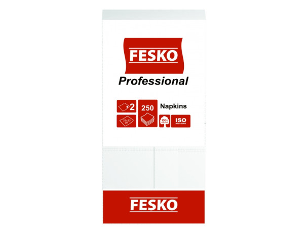 К0831 Серветка"FESKO ***1/8***  Professional"Біла   33*33 (250л) 2-шар./4