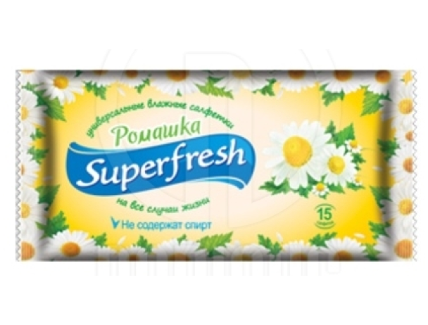 732 Волога с-ка "Super Fresh" Ромашка 15шт/120
