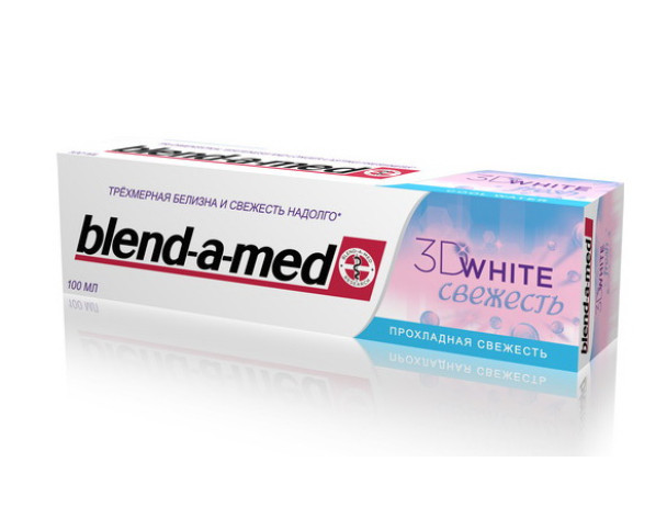 12725 Зуб.паста b-а-m  100мл 3D WHITE Бодрящая свежесть