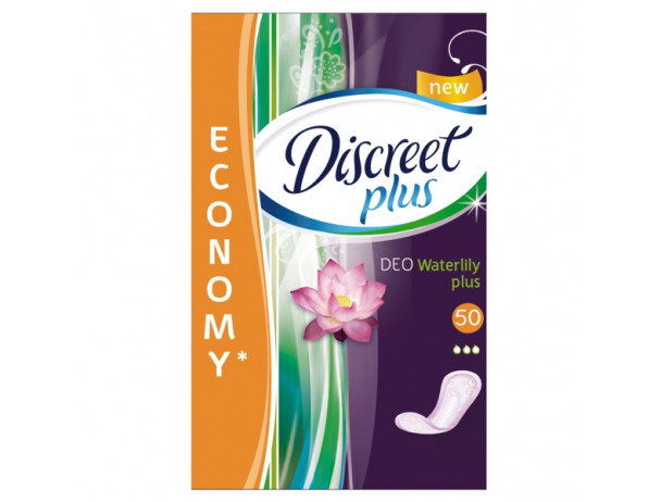 1746 Прокладки DISCREET щоденні Water Lili  52шт