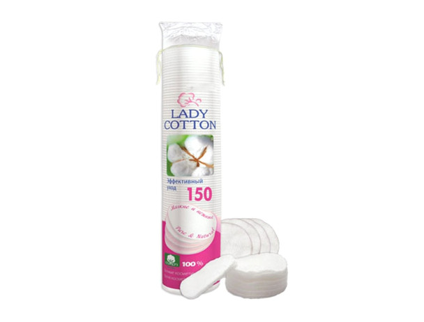 3047 Lady Cotton Ватні космет. диски 150+25шт