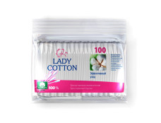 7351 Lady Cotton Ватні палички 100шт/поліет.12/50