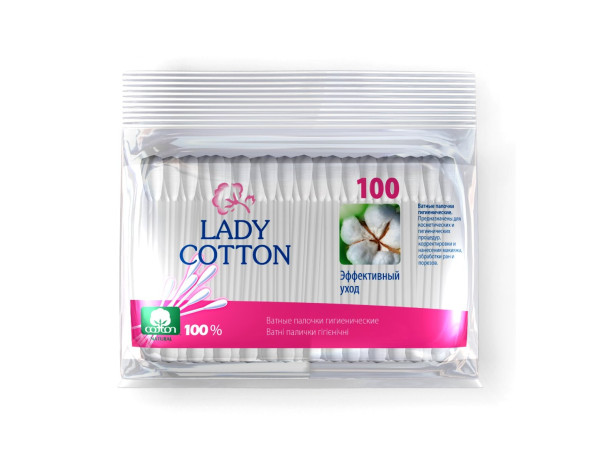 7351 Lady Cotton Ватні палички 100шт/поліет.12/50