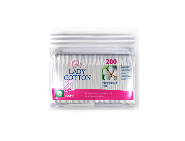 7368 Lady Cotton Ватні палички 200шт/поліет./50
