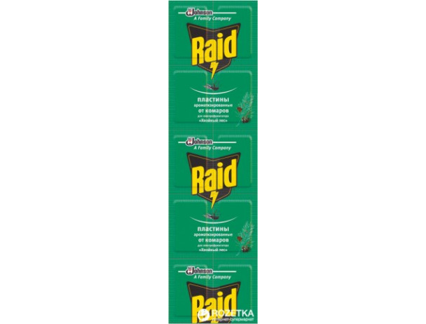 01006/RAID пластини п/комарів Хвойний ліс 10шт