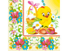 Серветка "Марго"33х33см "Весняне Курчатко" 18шт/3/   /  15 уп.ящ.