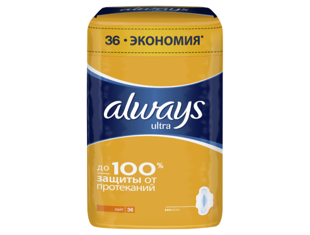 95057/78293 Прокладки ALWAYS Ultra Light Quadro  36шт\уп