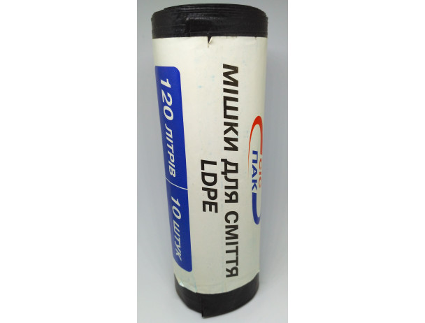 Пакет  для сміття 120л /10 шт LDPE СІСПАК/30