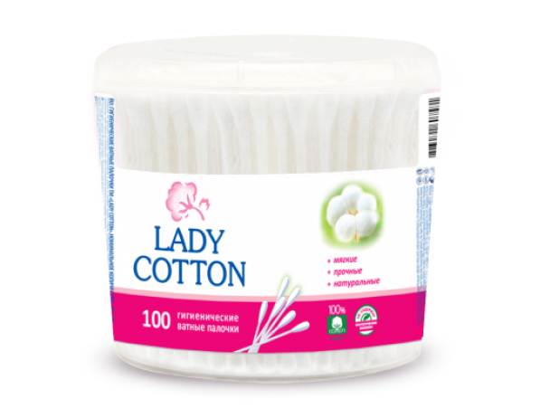 7581 Lady Cotton Ватні палички 100шт/Банка