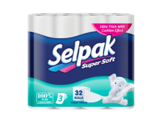 4463 Туал.папір "Selpak" 3-шар. білий 16,8м  32 шт/уп