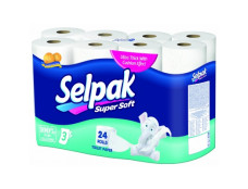 Туал.папір "Selpak" 3-шар. білий 18.4м  24 шт/уп